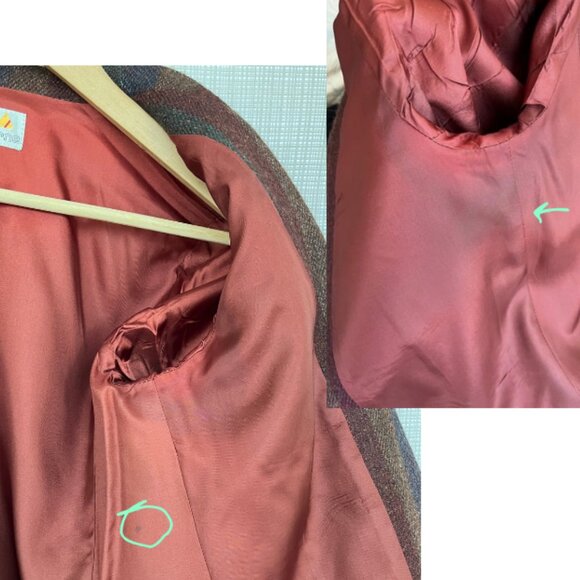 VINTAGE Rare! Liz Claiborne Single Breasted Blazer Tweed Wool ILGWU - Picture 15 of 15